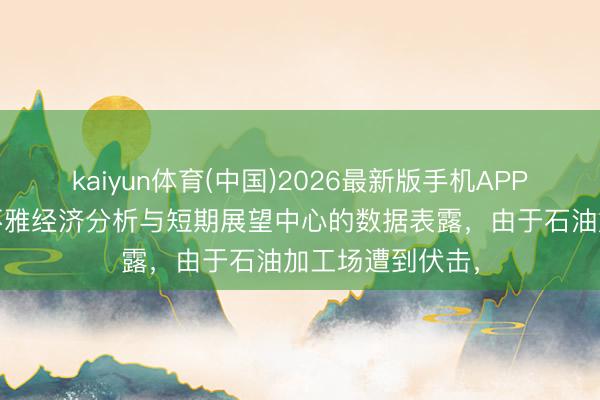 kaiyun体育(中国)2026最新版手机APP下载 俄罗斯宏不雅经济分析与短期展望中心的数据表露，由于石油加工场遭到伏击，