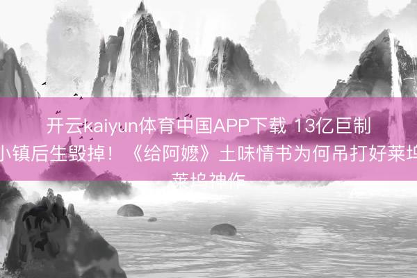 开云kaiyun体育中国APP下载 13亿巨制惨遭小镇后生毁掉!《给阿嬷》土味情书为何吊打好莱坞神作
